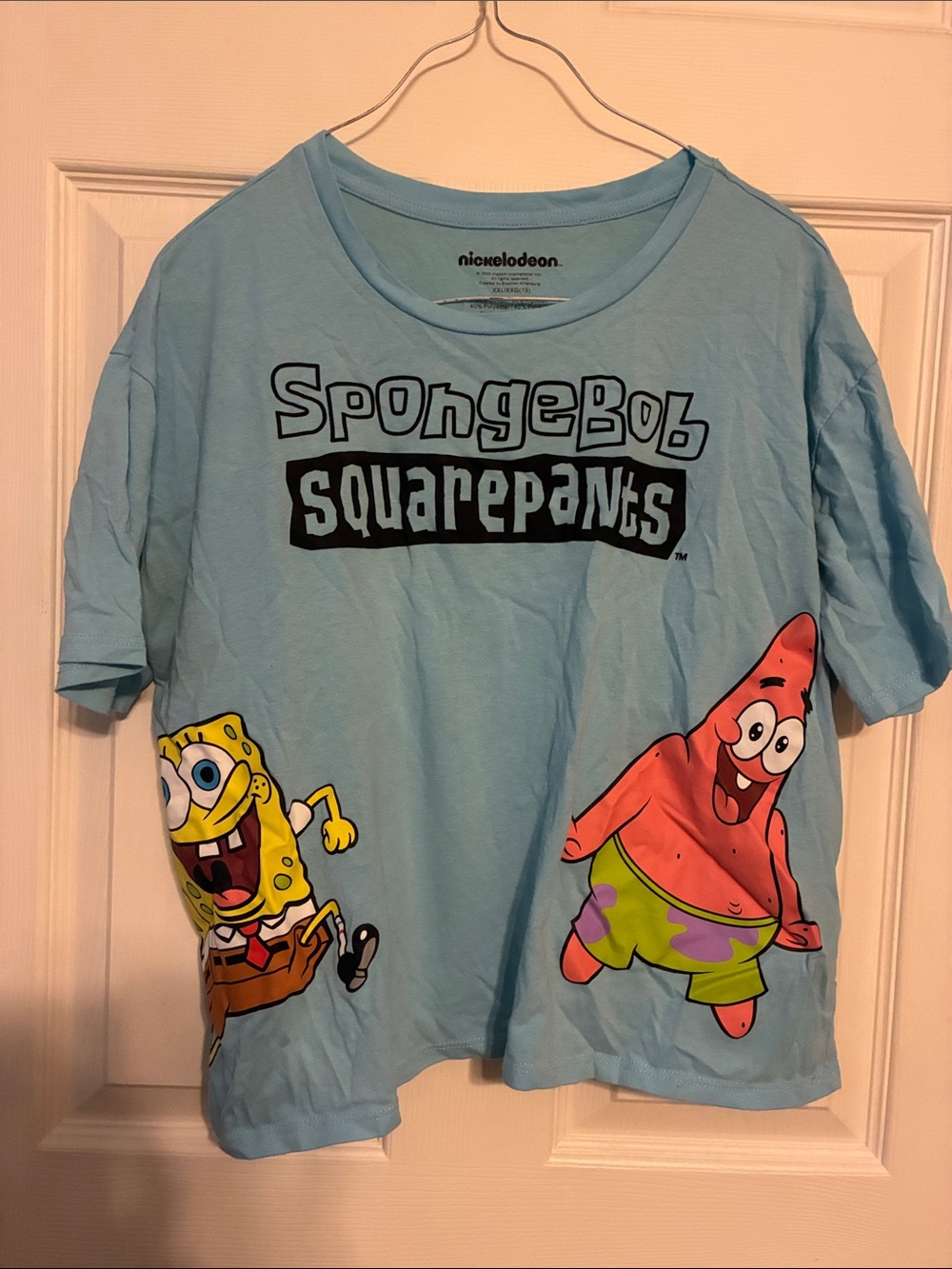 Nickelodeon SpongeBob & Patrick Graphic Tee - Light Blue, Yellow, Pink